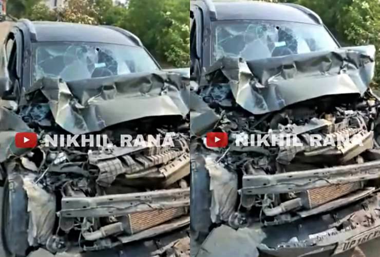 Tata Nexon high speed crash front