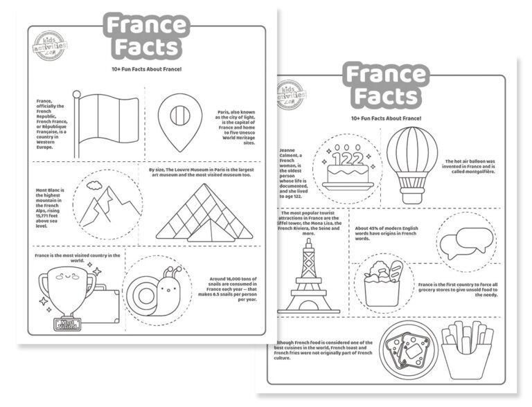 France Facts Coloring Pages Facebook