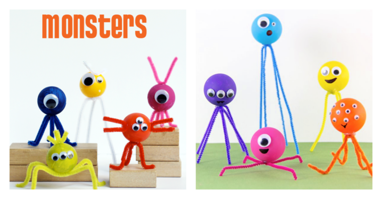 Ping pong monster craft Kids Activities Blog FB