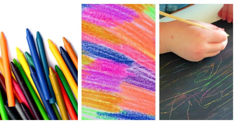 Scratch Art with Crayons Kids Activities Blog FB