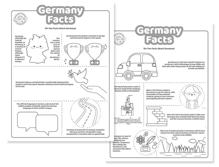 Germany Facts Coloring Pages Facebook