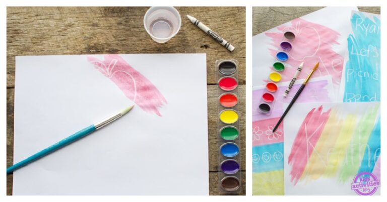 Make crayon resist art with watercolors Kids Activities Blog FB