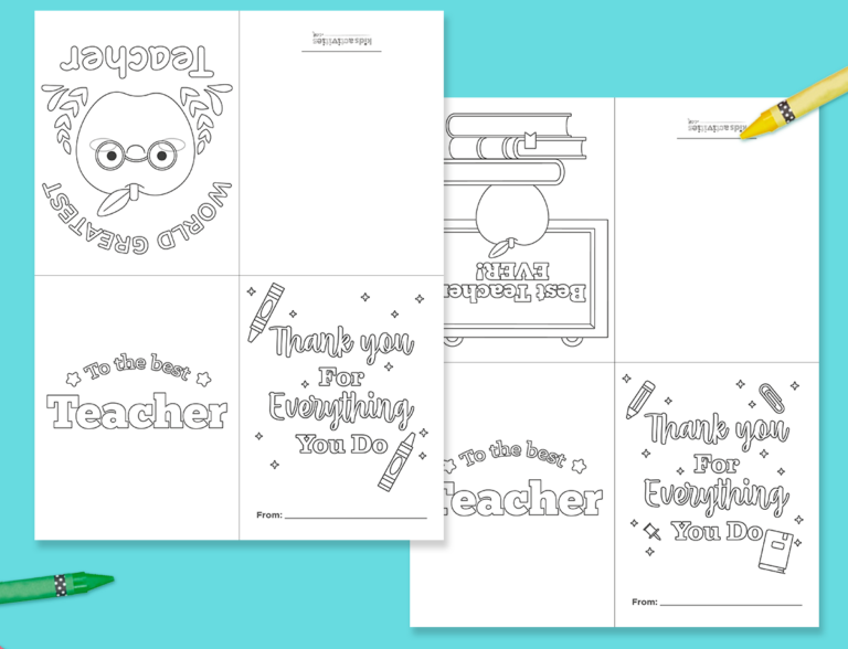 Thank You Cards For Teachers Coloring Pages Facebook