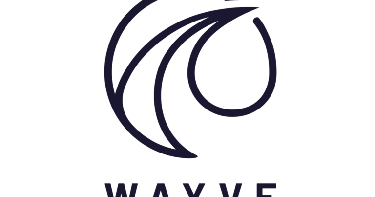wayve stacked logo navy