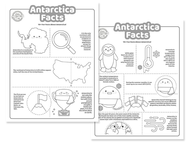 Antarctica Facts Coloring Pages Facebook