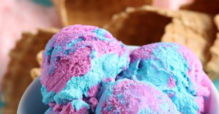 No Churn Cotton Candy Ice Cream FB Image