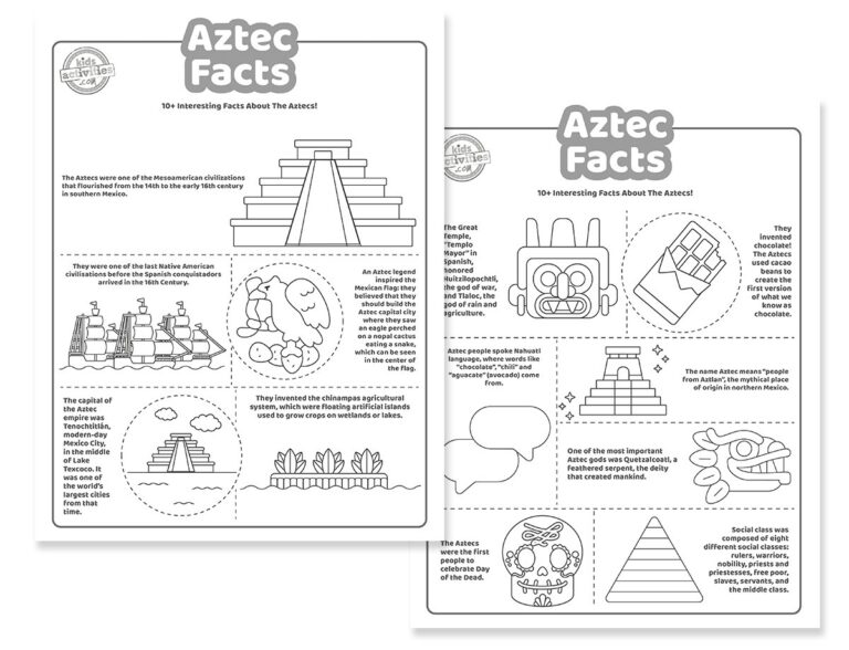 Aztec Facts Coloring Pages Facebook 1