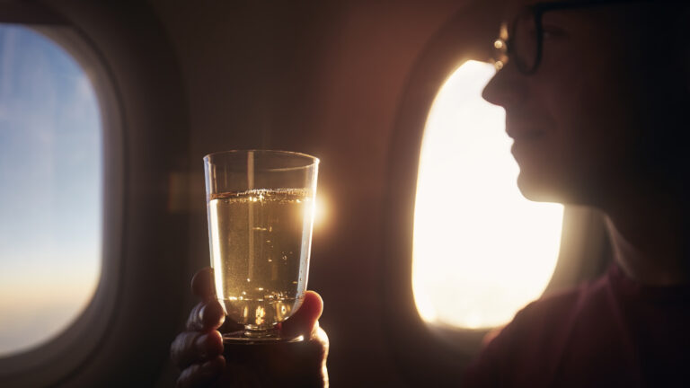 ginger ale on a plane