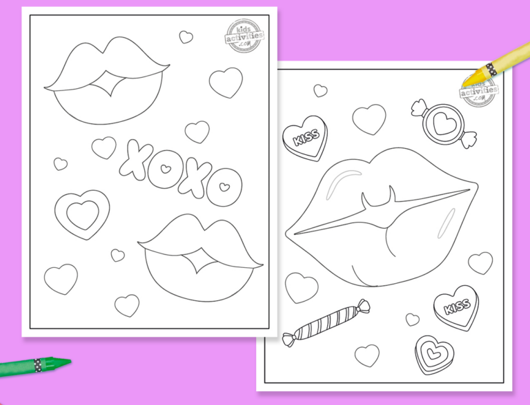 Kissy Lips Coloring Pages Facebook