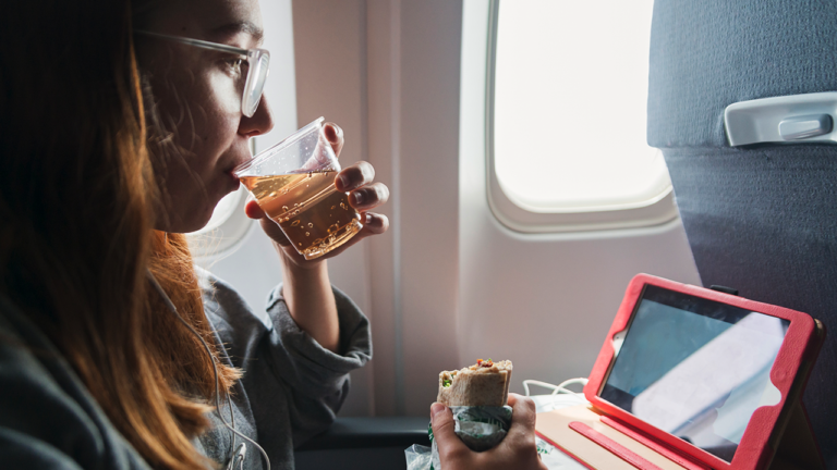 flight passenger eating 1